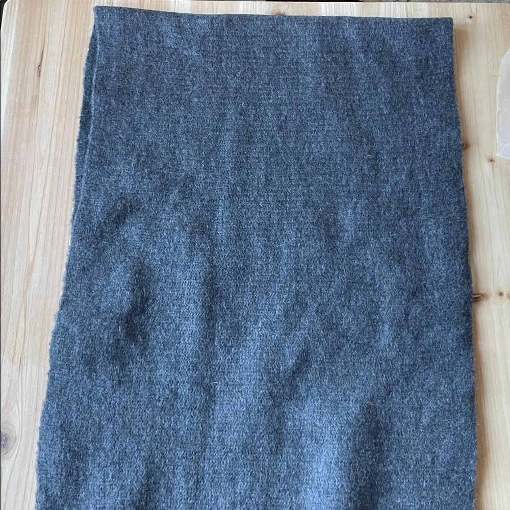Boho Urban Gray Fringe Scarf